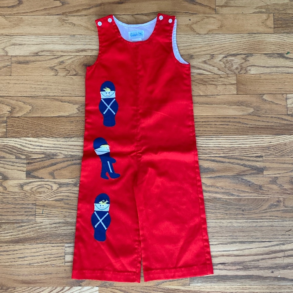 Funtasia red toy soldier Christmas John John | Size 3T